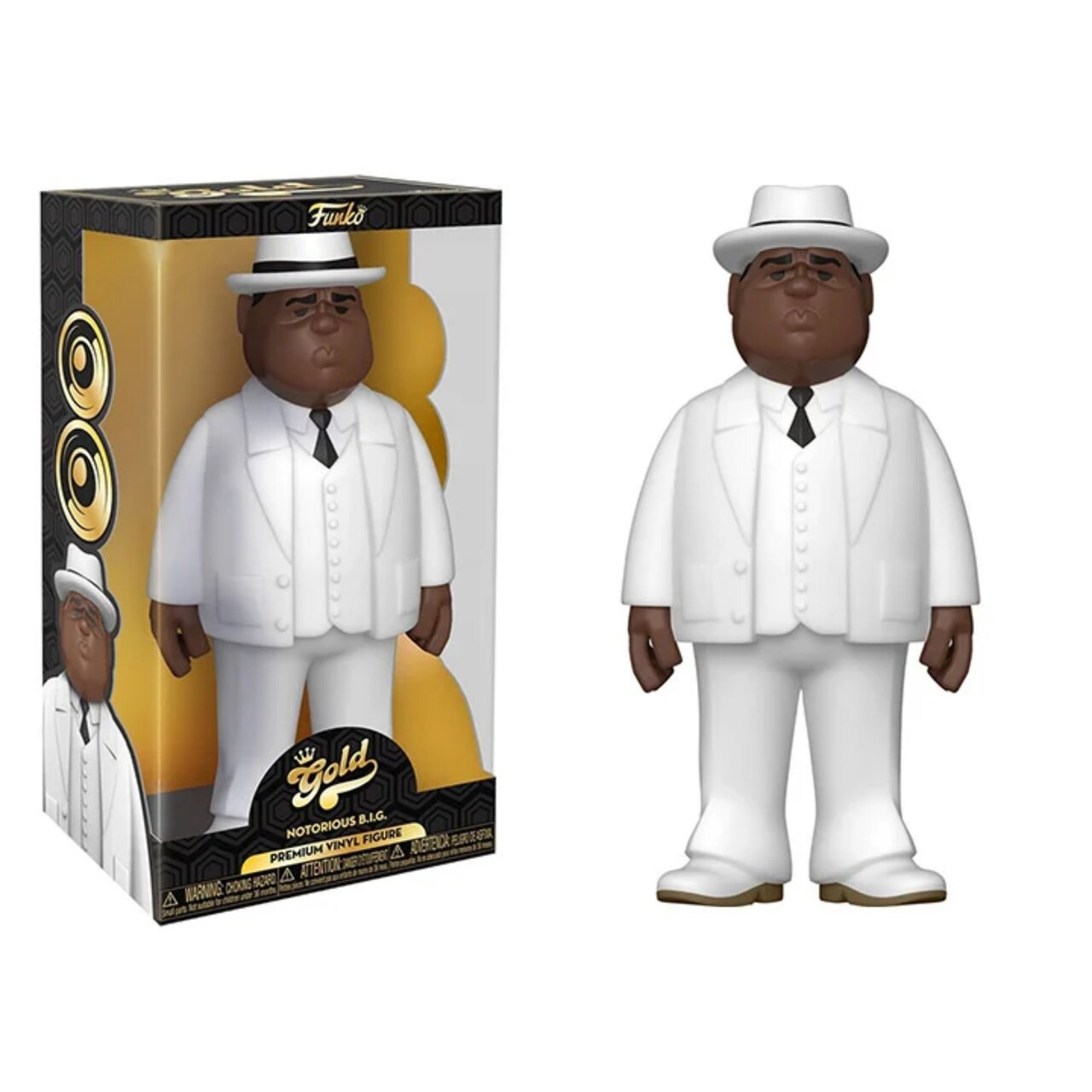 Funko 12 Inch Vinyl Gold Figure Rock Stars Biggie Smalls White Suit